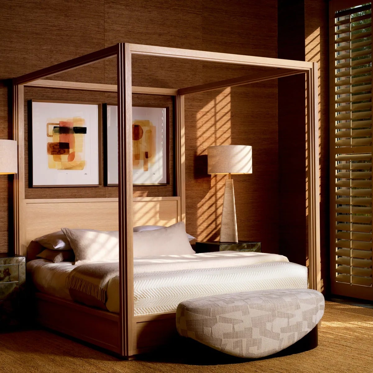 Canopy Bed Tribeca in Natural Oak
