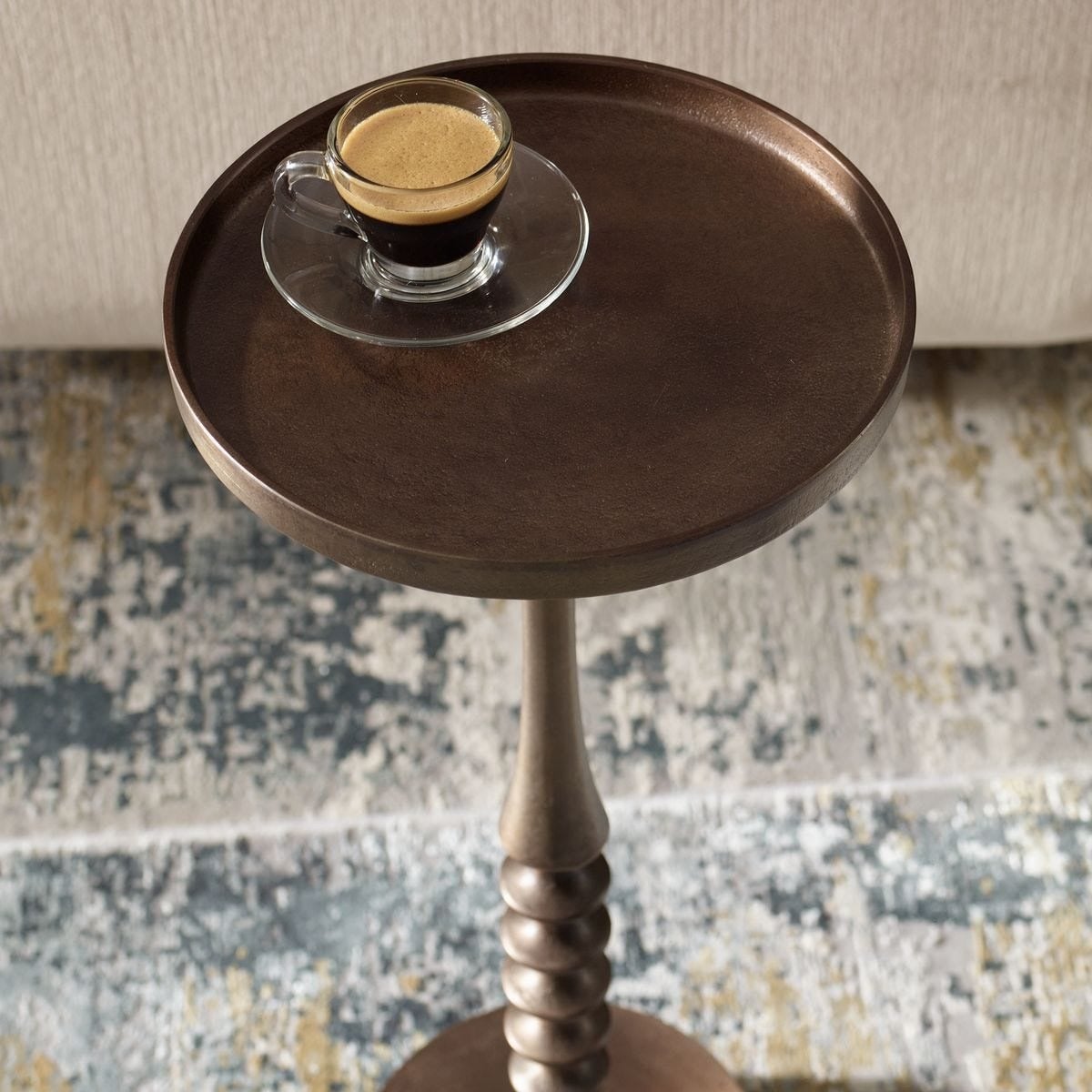 Klint Side Table in Antique Bronze