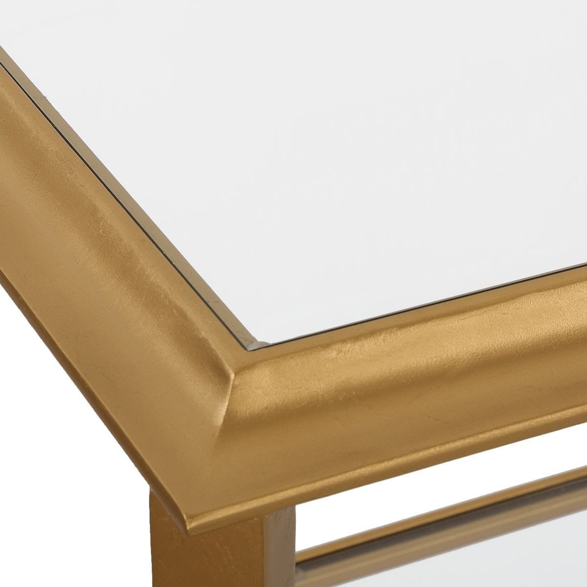 Austen Square Gold Leaf Side Table