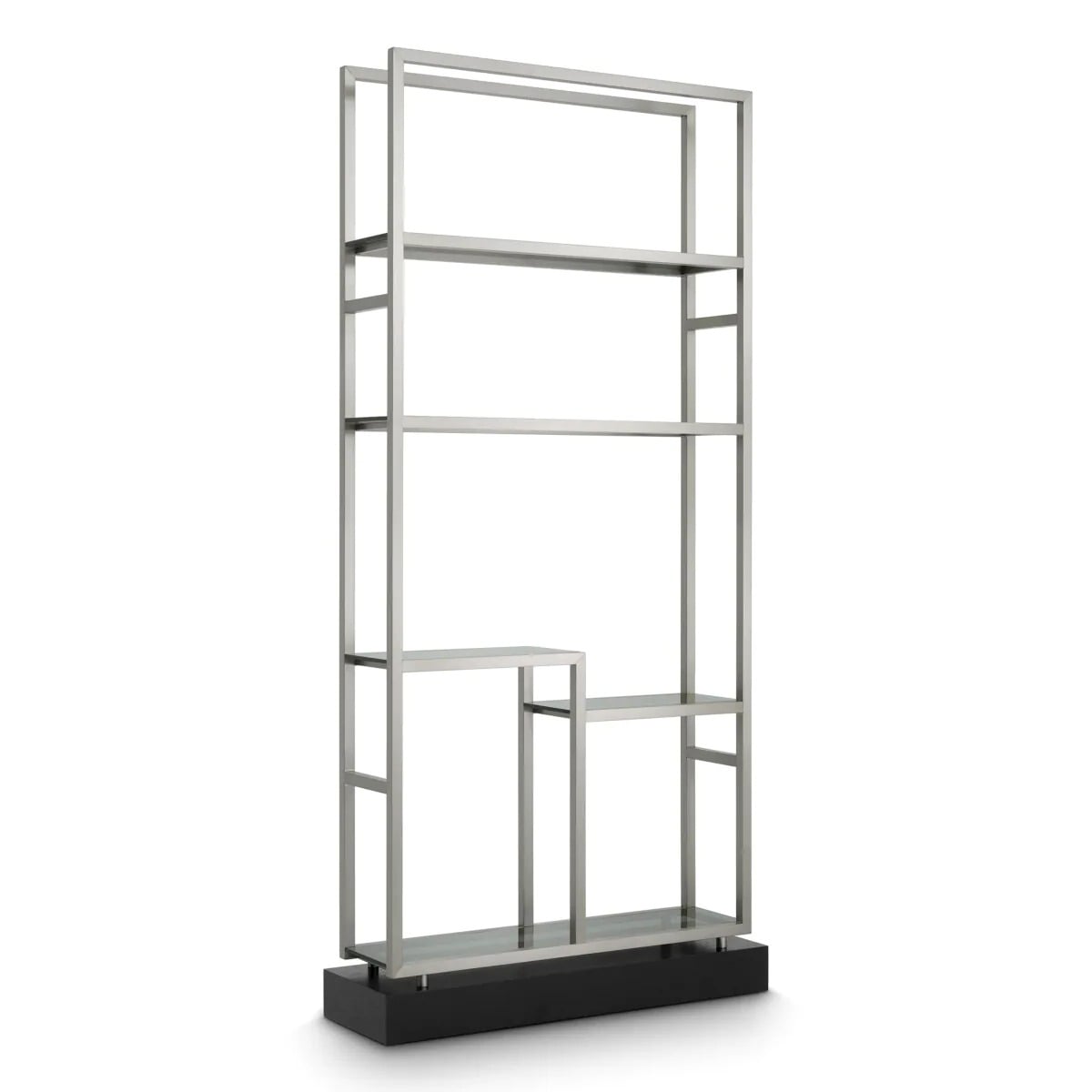 Corrado Shelving Unit II in Brushed Steel