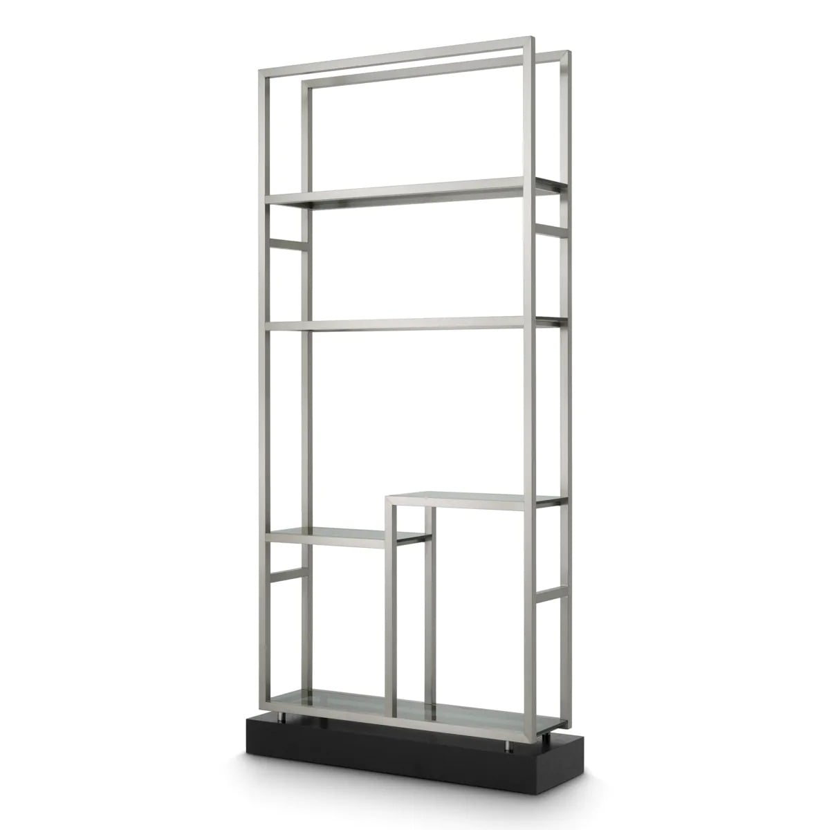 Corrado Shelving Unit II in Brushed Steel
