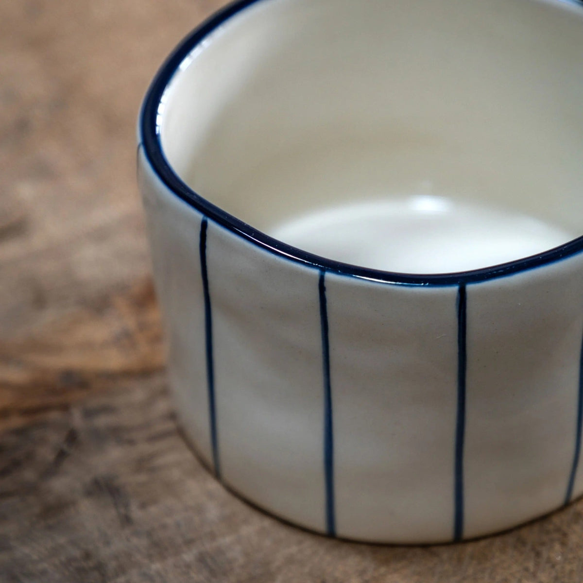 Organic Stripe Mug in Blue - Set of 4