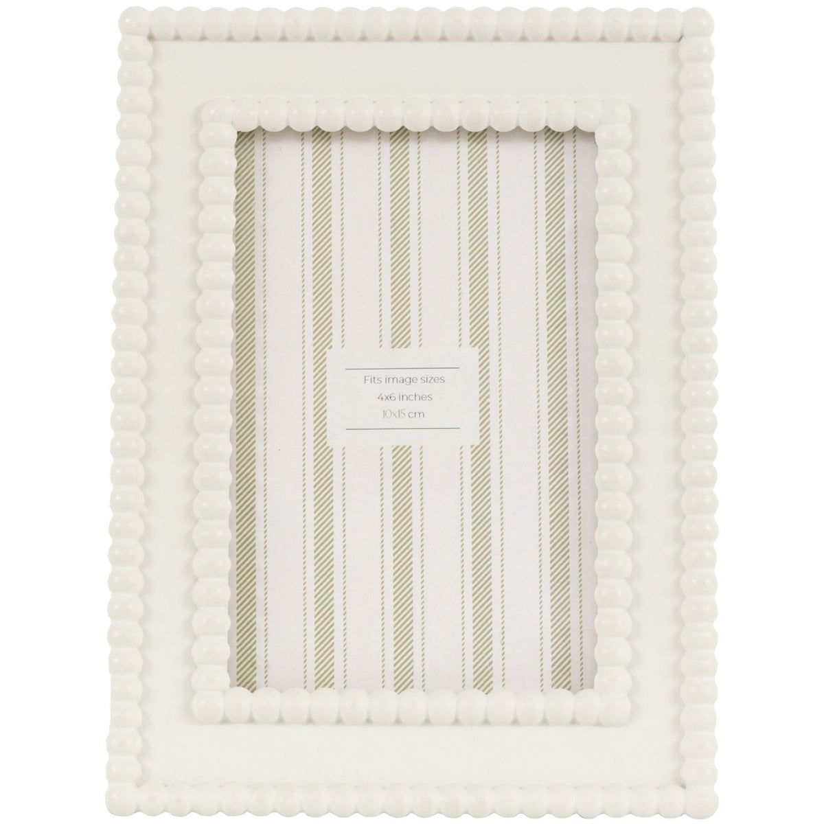 Cove Beaded Photo Frame 6x4" in White