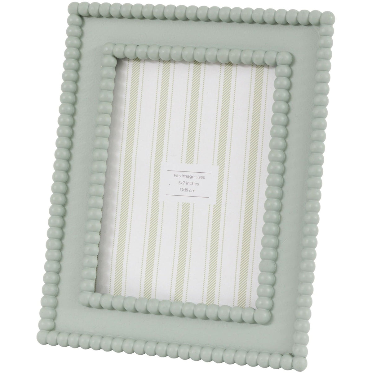 Cove Beaded Photo Frame 7x5" in Sage