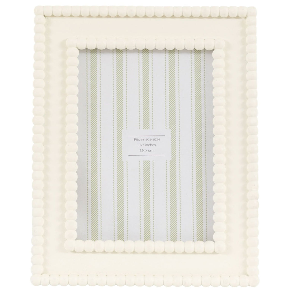 Cove Beaded Photo Frame 7x5" in White