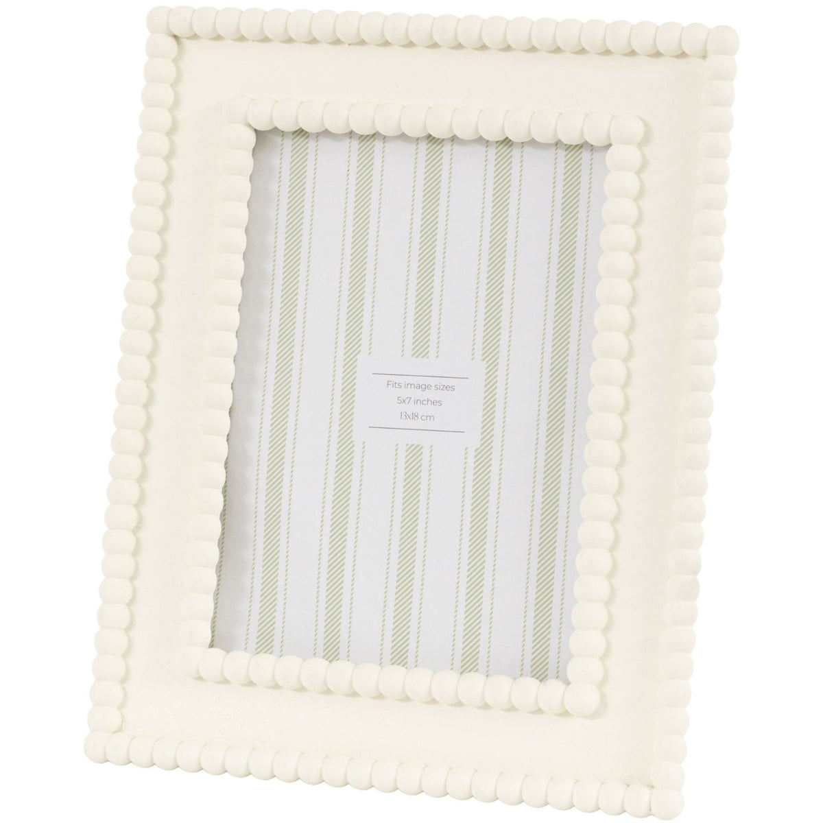Cove Beaded Photo Frame 7x5" in White