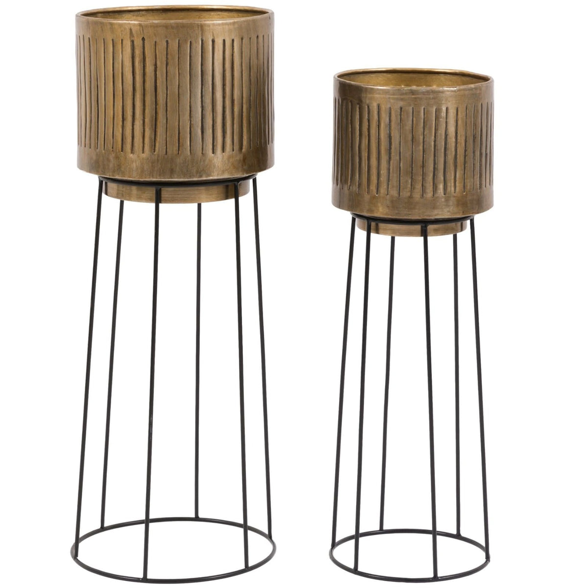 Elda Planters in Gold - Set of 2