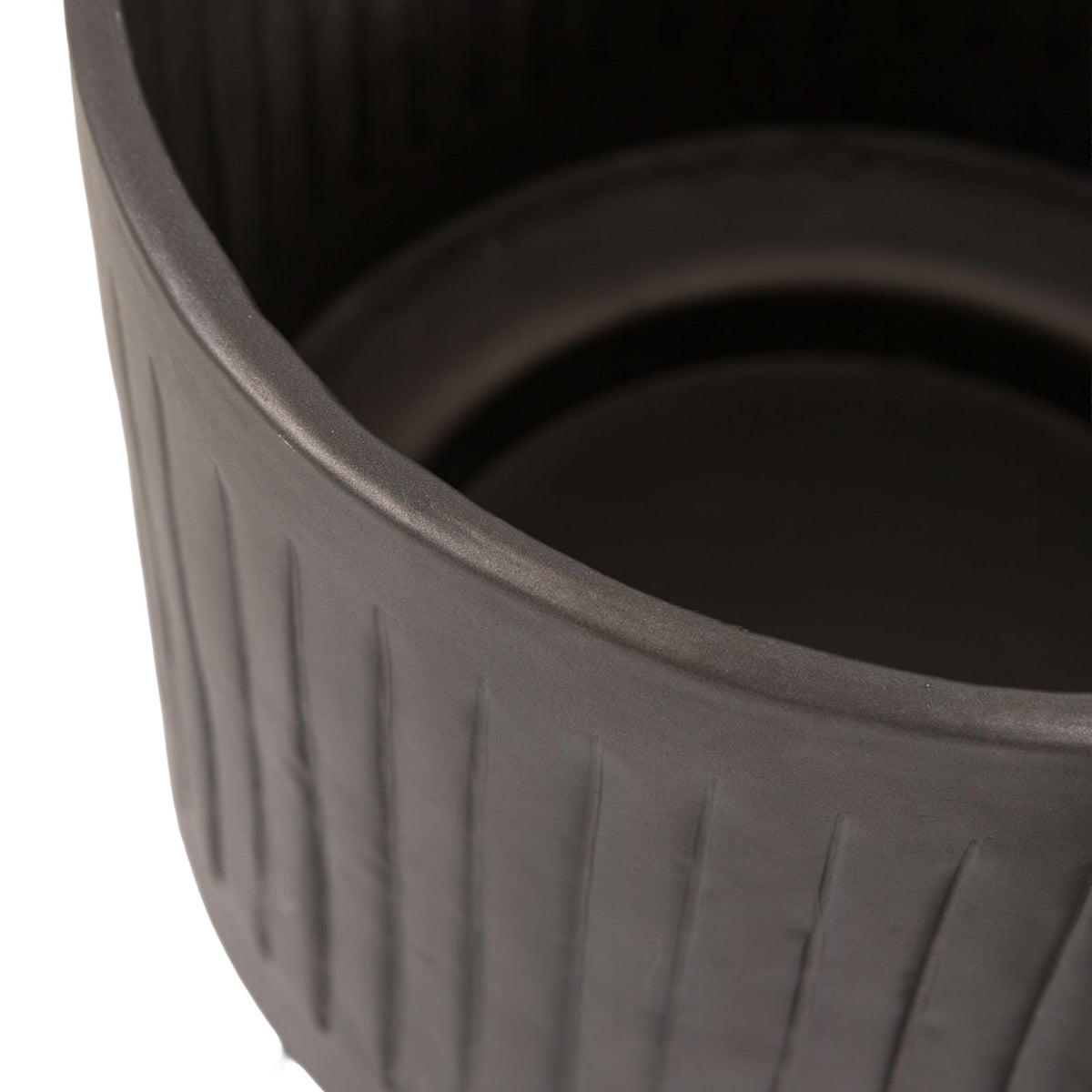 Elda Planters in Pewter - Set of 2