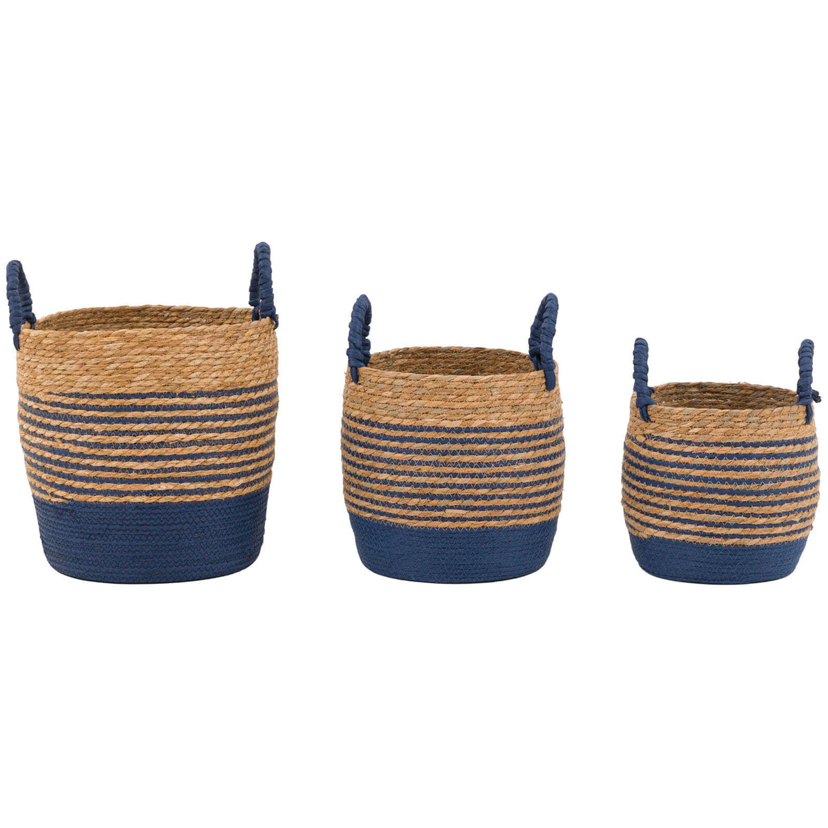Drift Striped Seagrass Basket - Set of 3