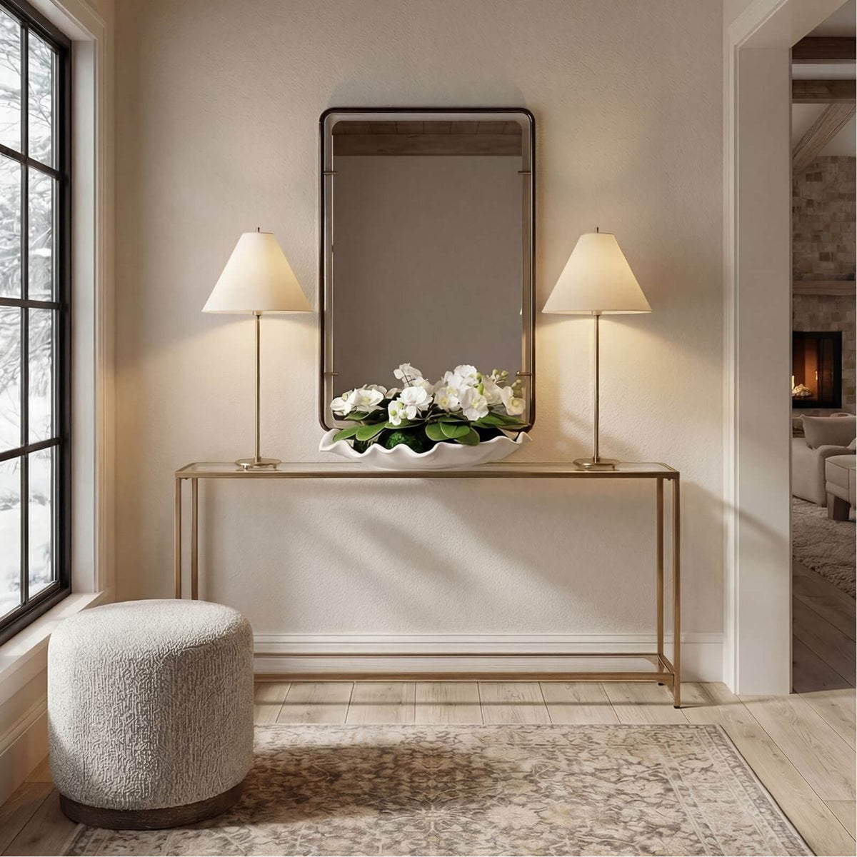 Triton Mirror in Aged Bronze