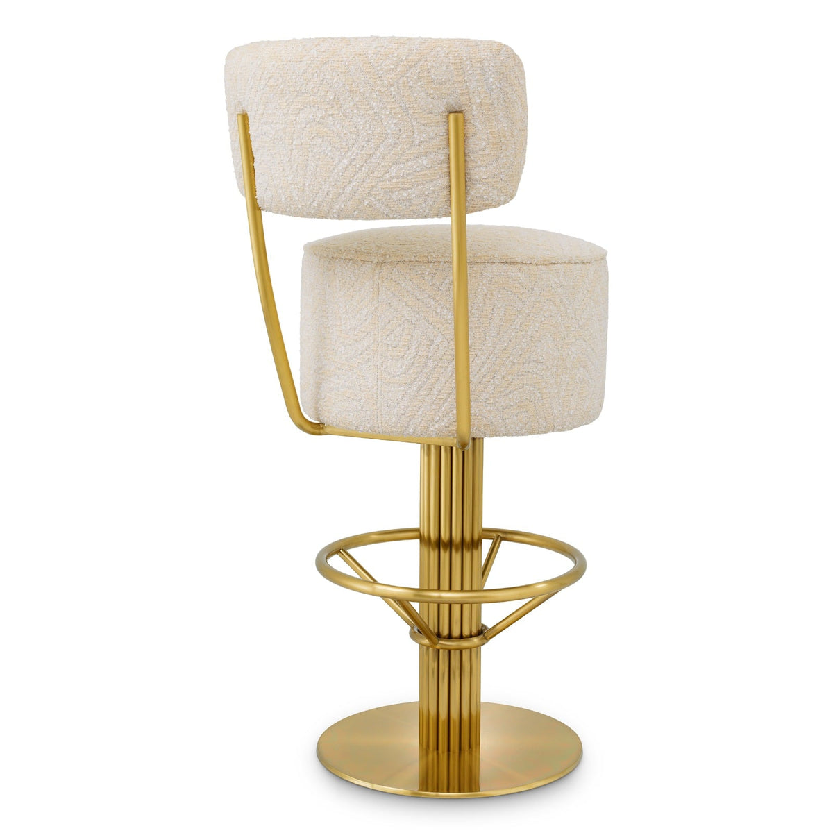 Carleton Back Bar Stool in Cream