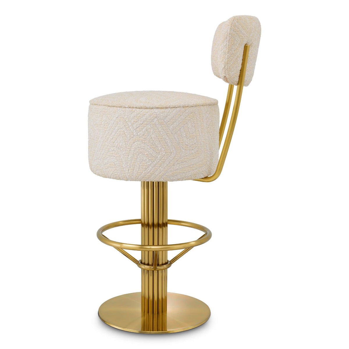 Carleton Back Bar Stool in Cream