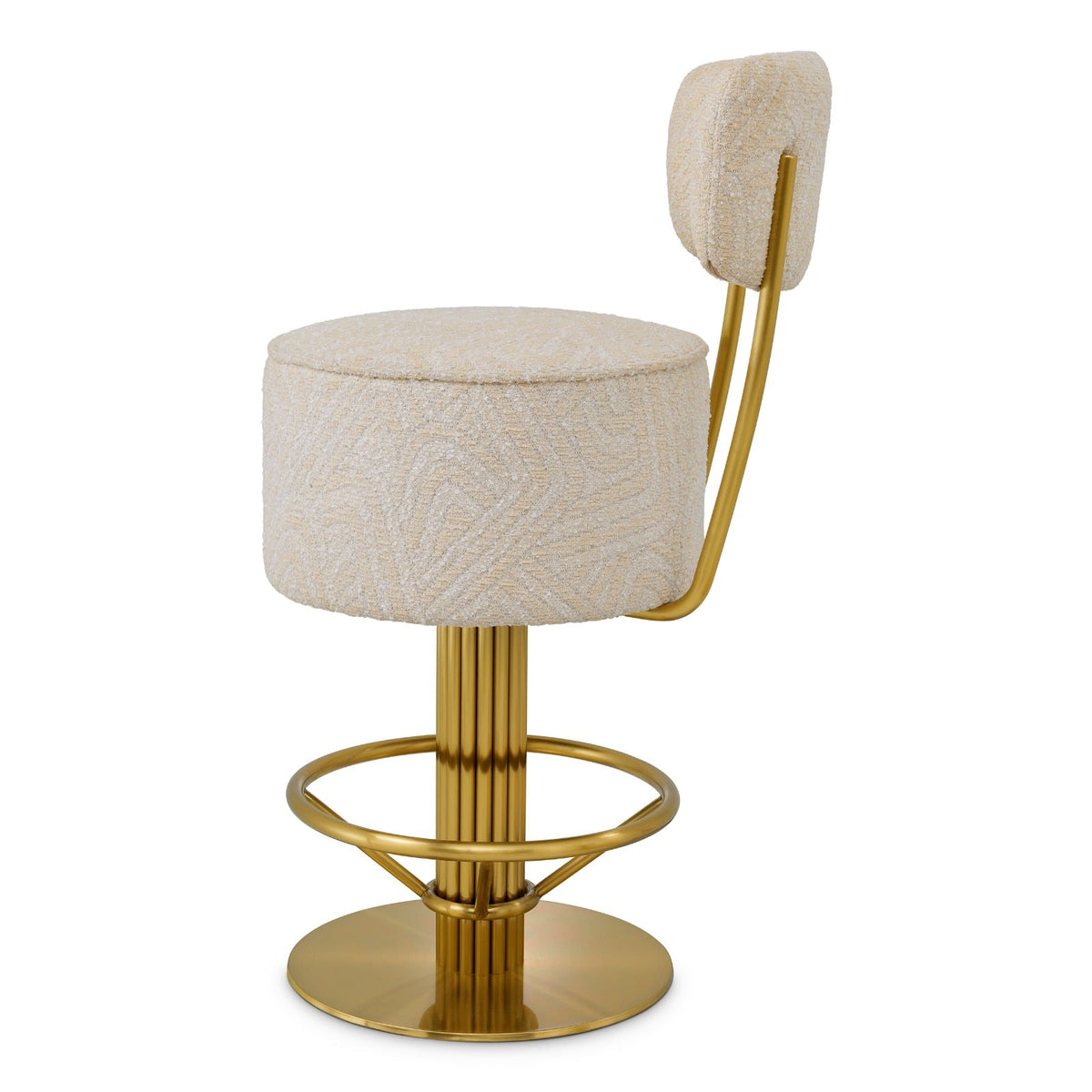 Carleton Back Counter Stool in Cream