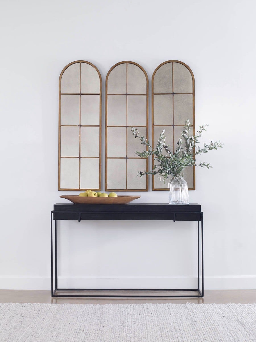 Amiel Arched Brown Mirror