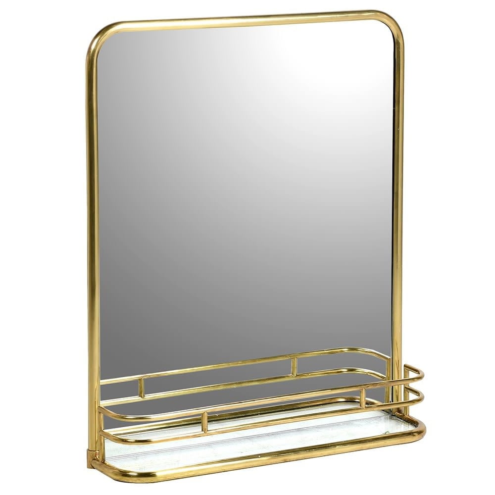 Gallery Mirror in Brass