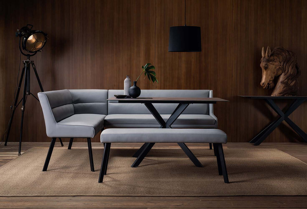 Laura Low Dining Bench Grey