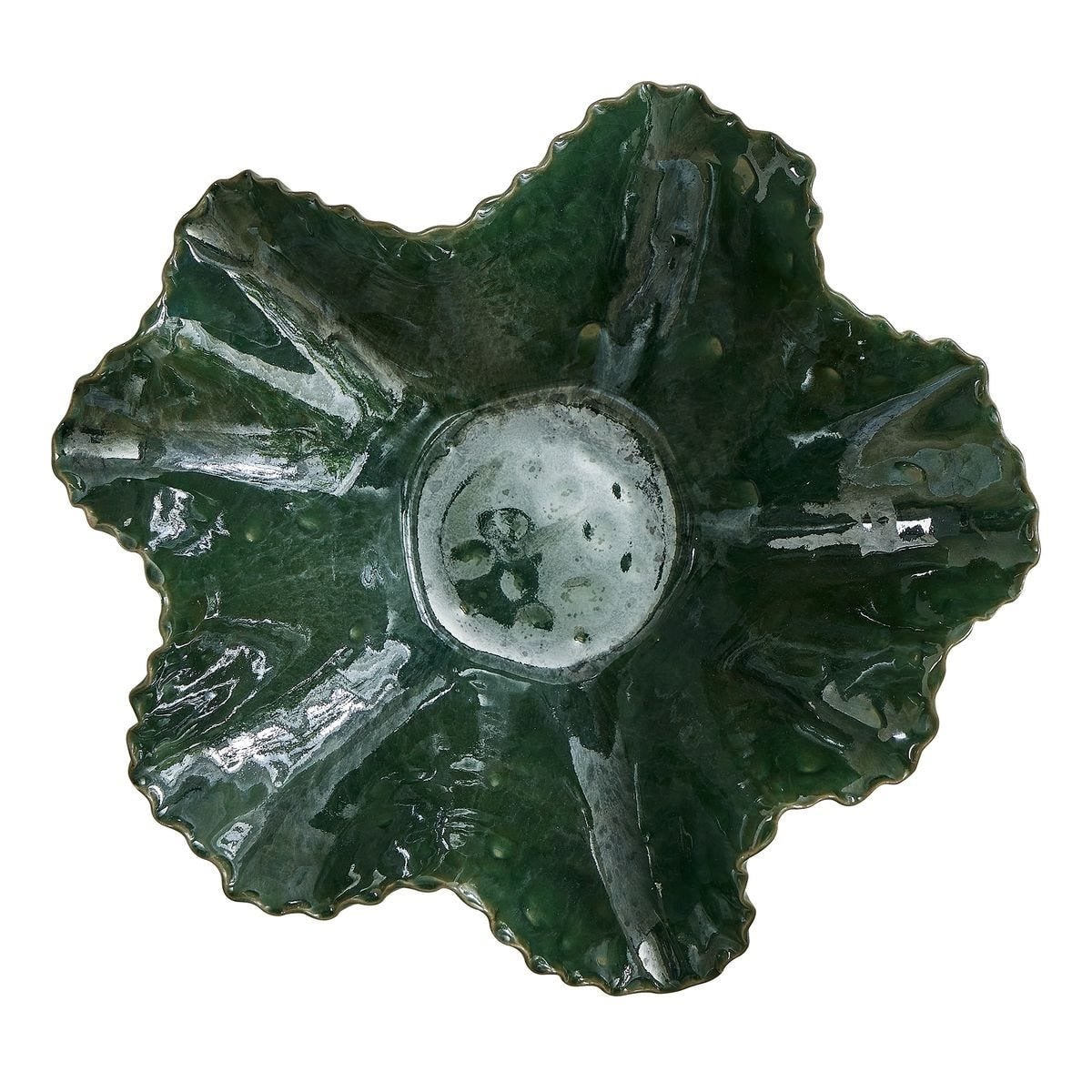 Verdant Bloom Emerald Outdoor Bowl