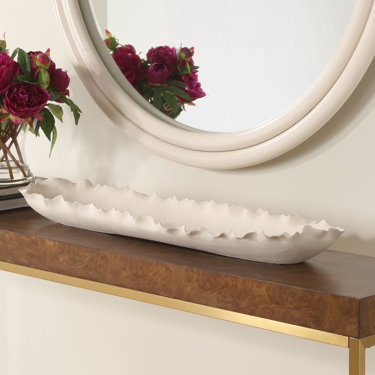 Ripple Crest White Bowl