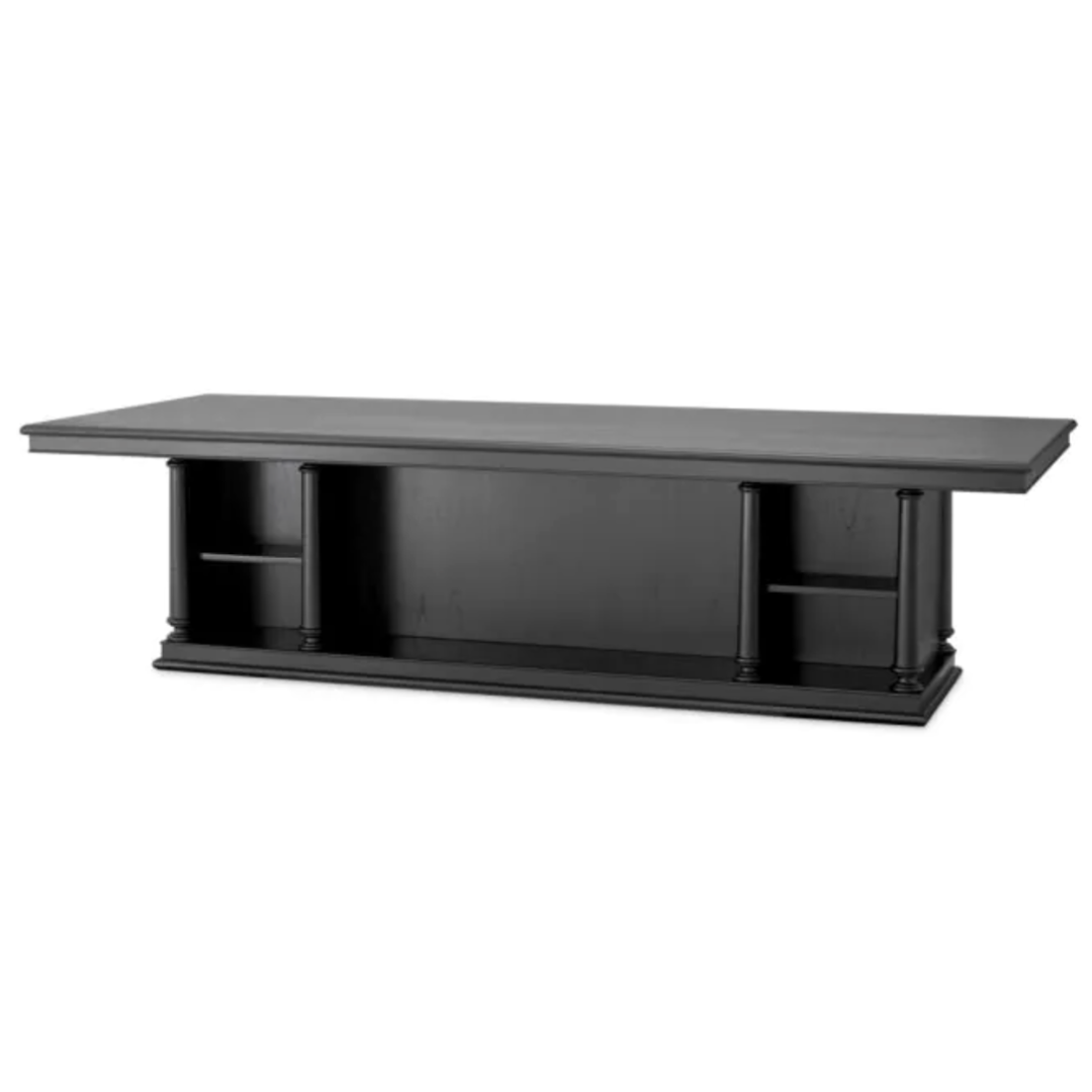 Centre Library Table in Black - 300cm