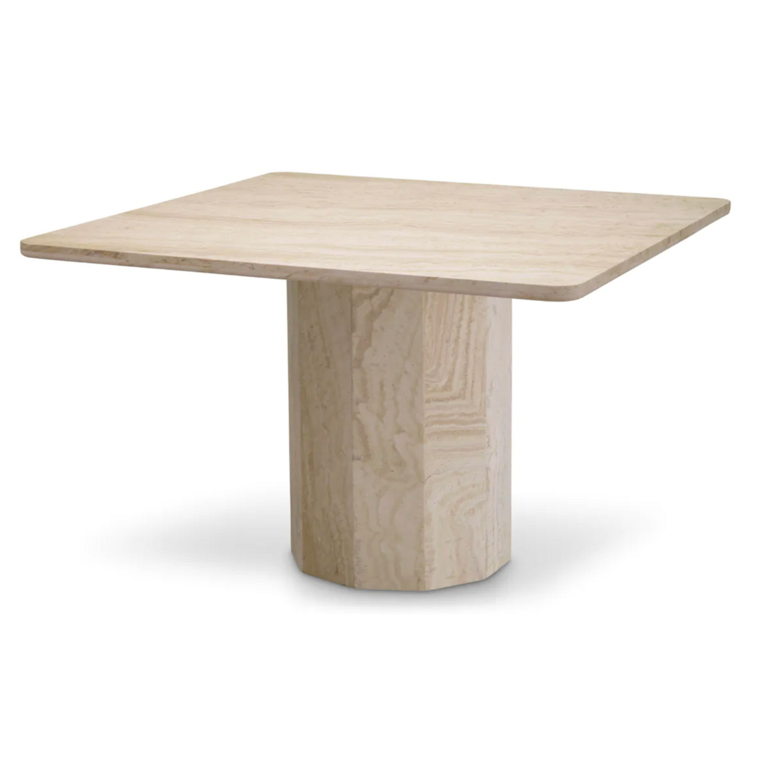 Piazza Dining Table in Travertine - 120cm