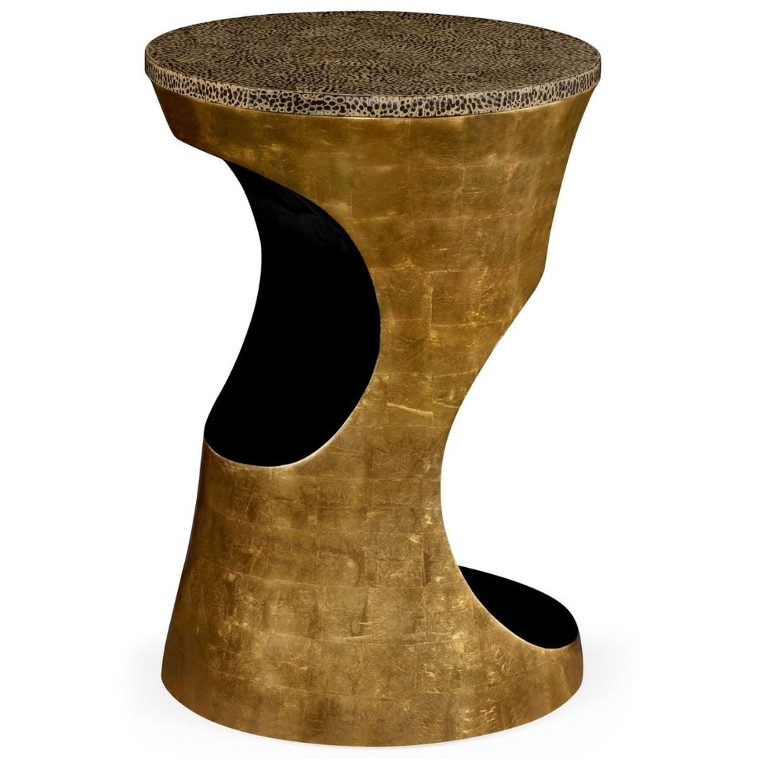 Emperor Gold Round Cut-Out Lamp Table