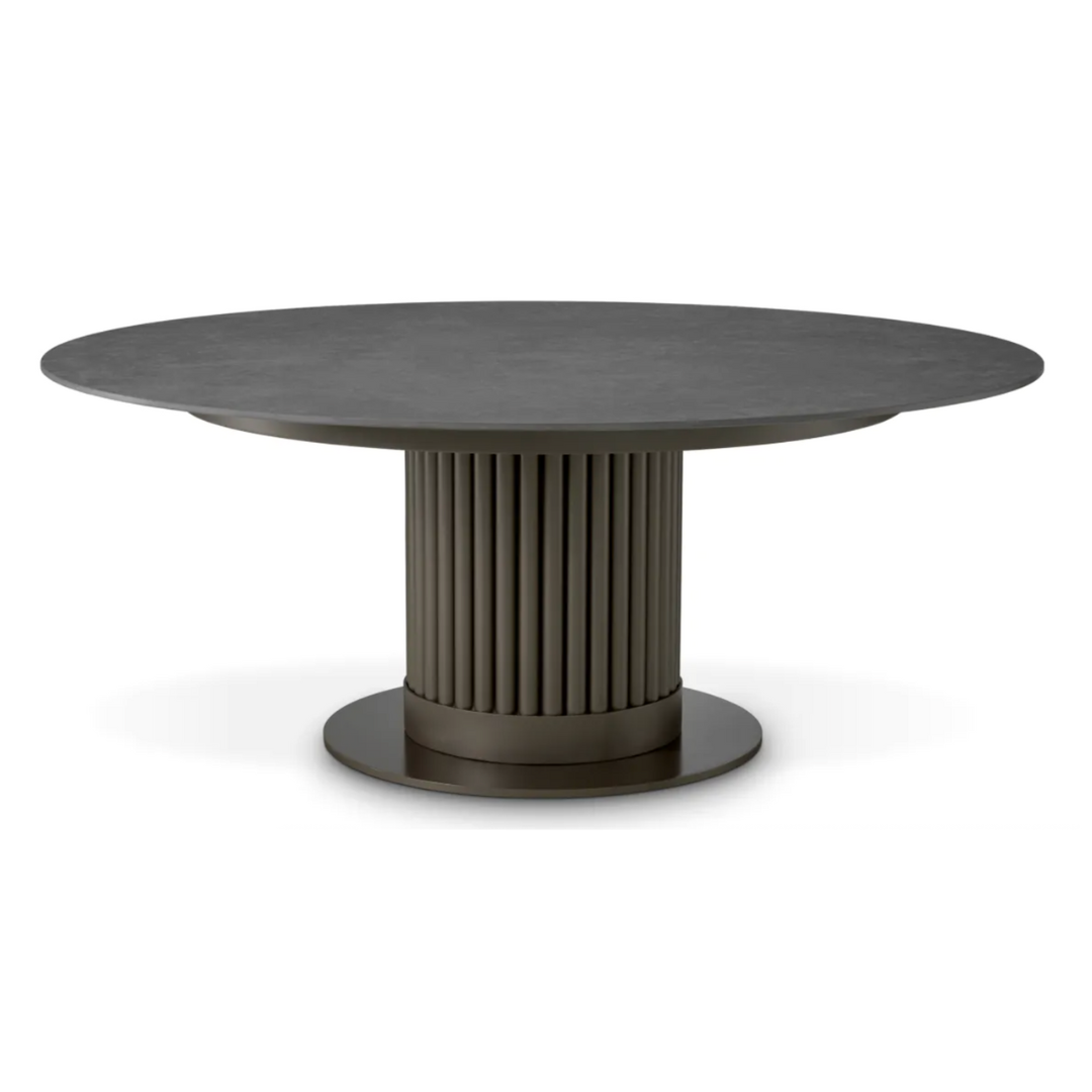 Outdoor Coffee Table Volterra Round in Bronze