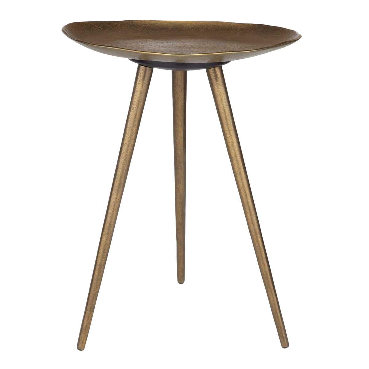 Lily Pad Antique Brass Accent Table