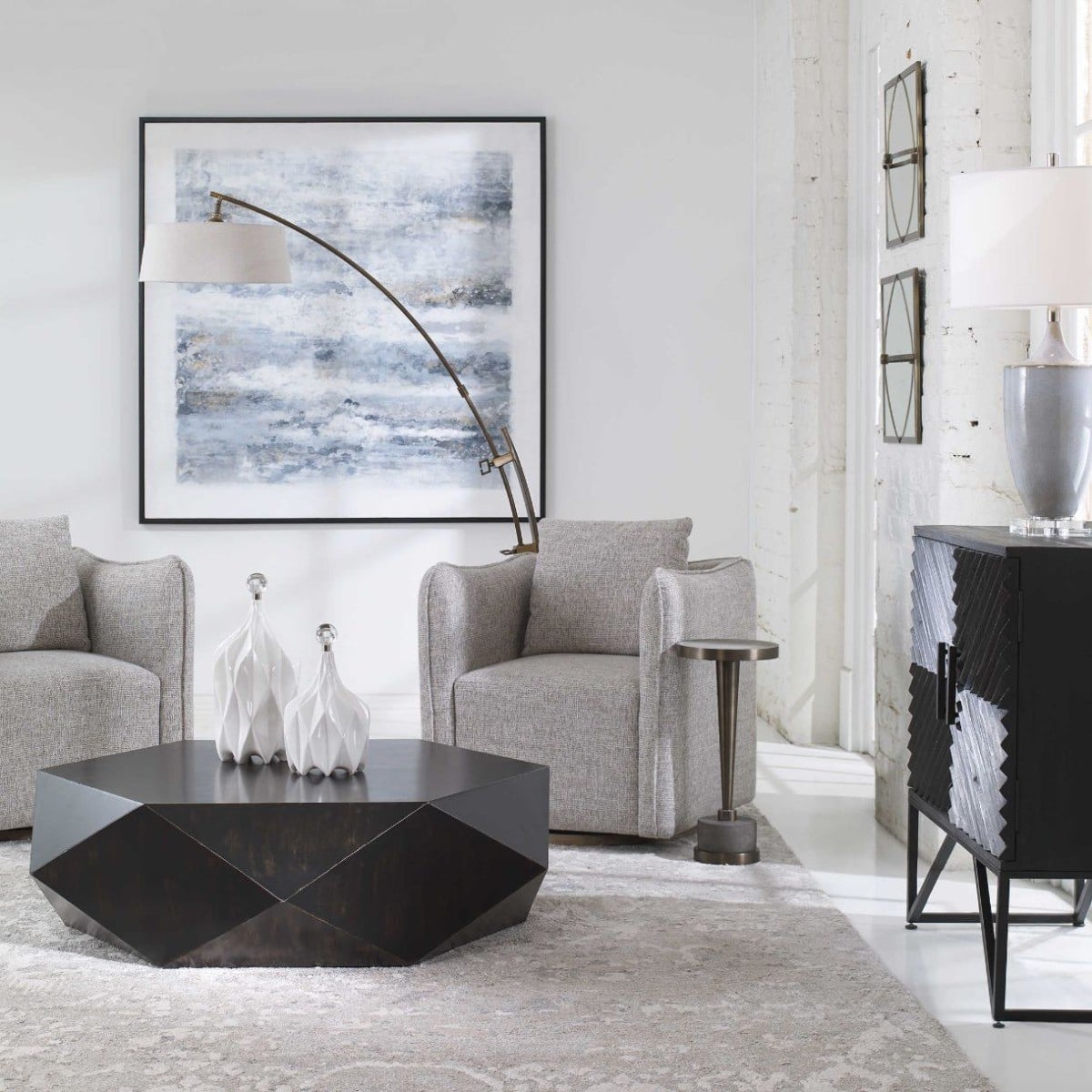 Volker Worn Black Coffee Table