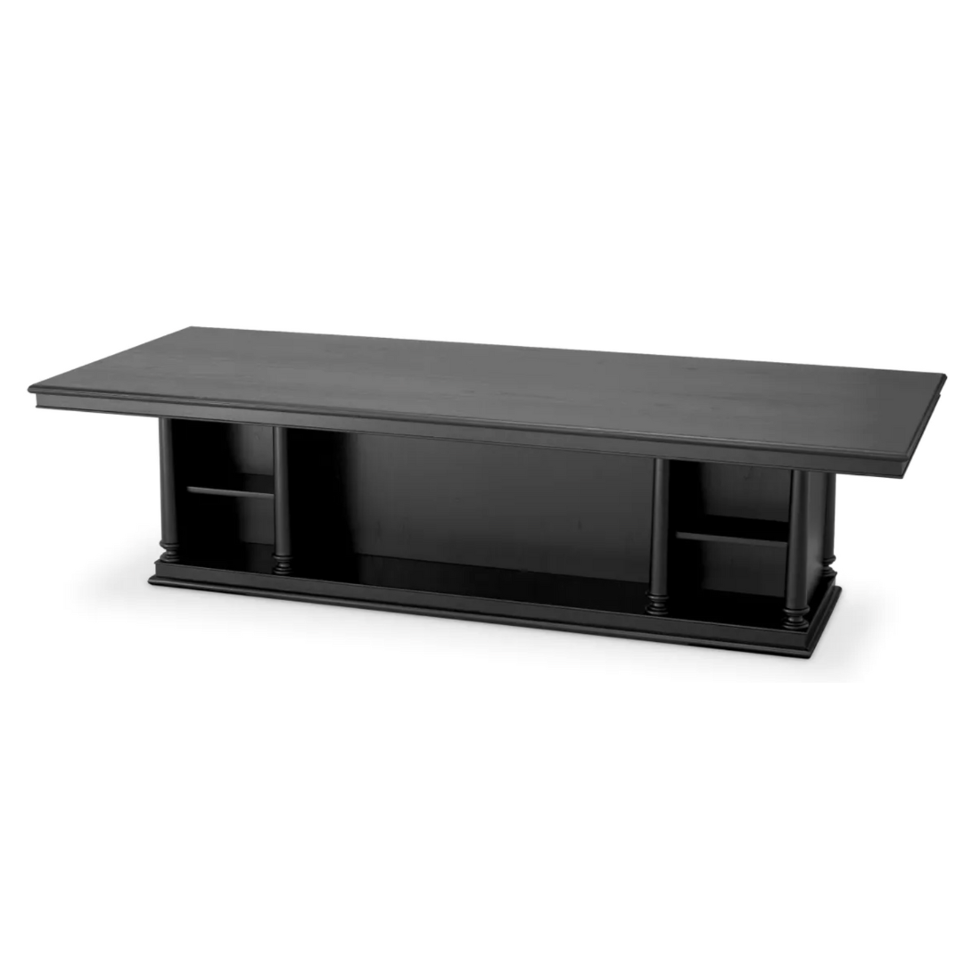 Centre Library Table in Black - 300cm