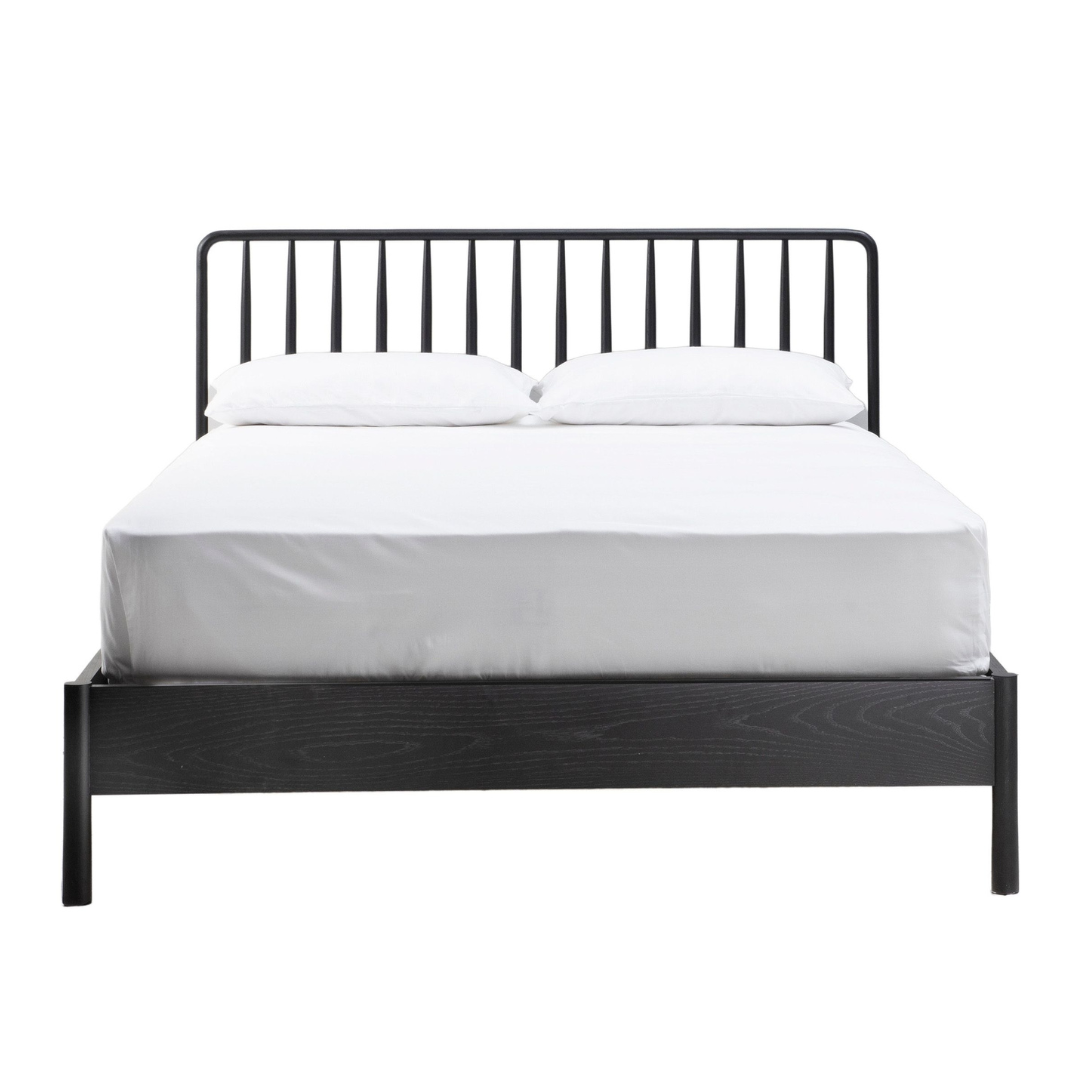 Nordic Bed Frame in Black Oak - King