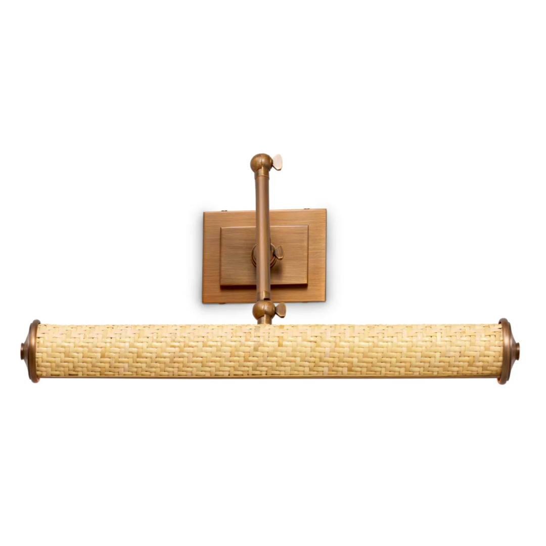 Large Wall Lamp Luca in Antique Brass