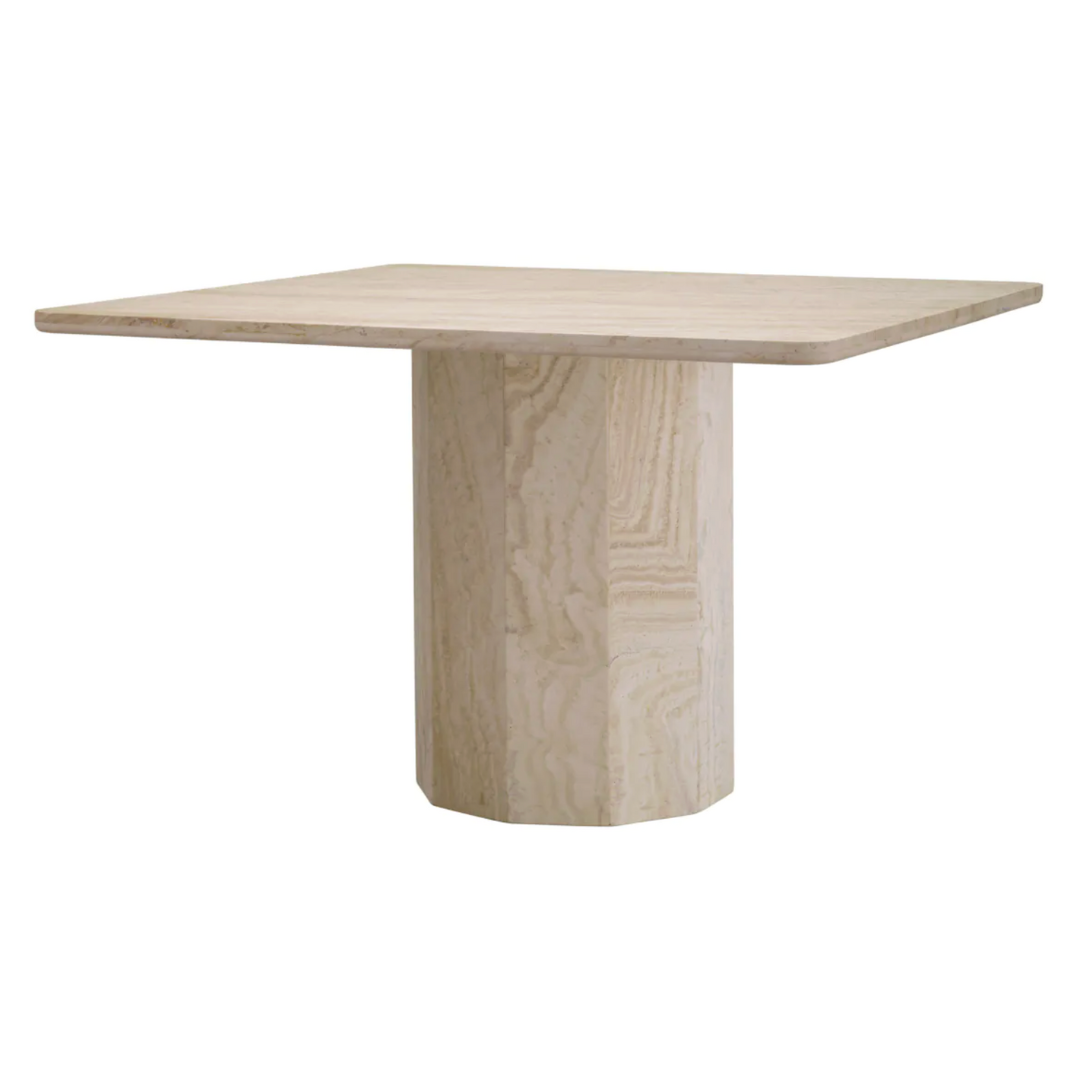 Piazza Dining Table in Travertine - 120cm