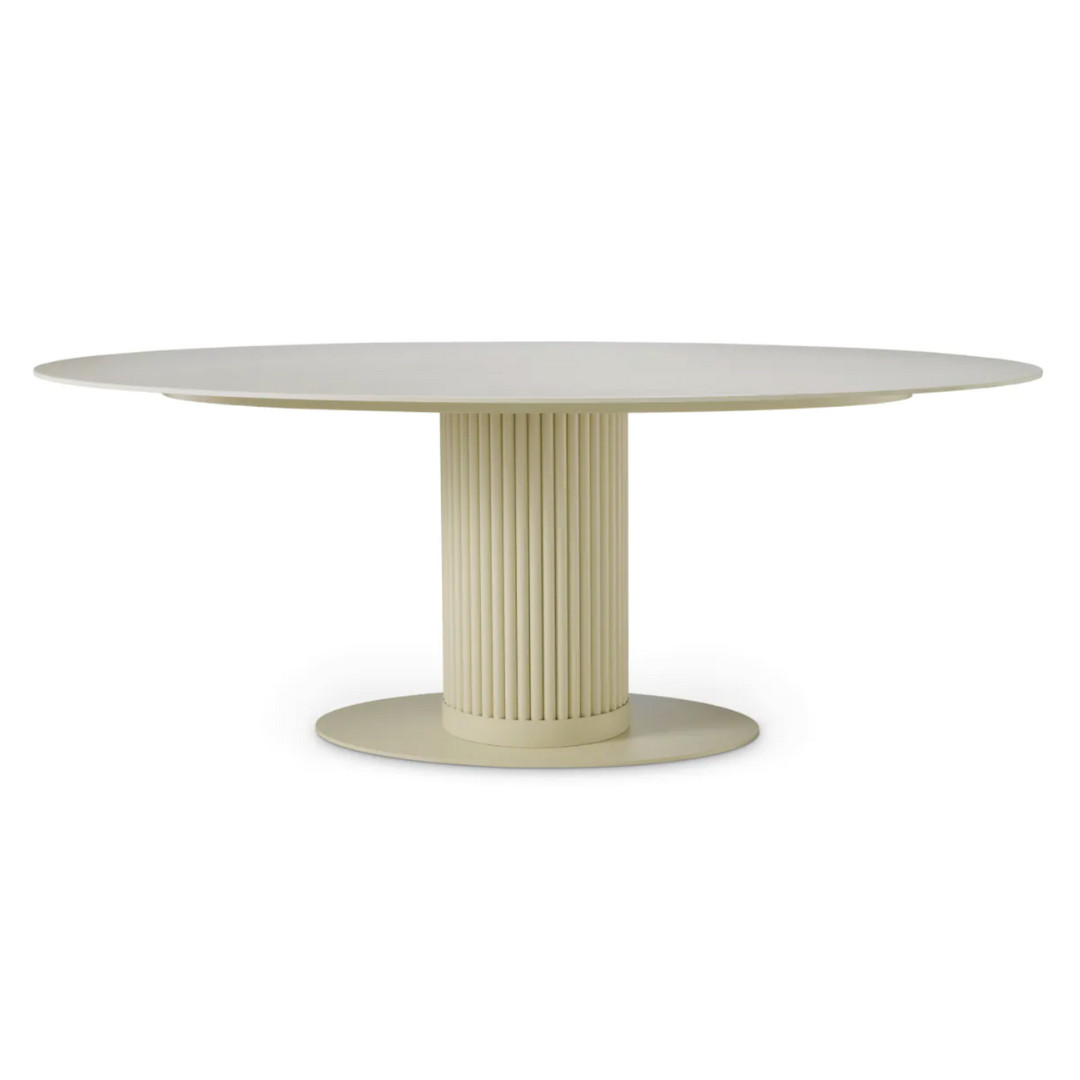 Volterra Indoor-Outdoor Oval Dining Table in Sand - 200cm