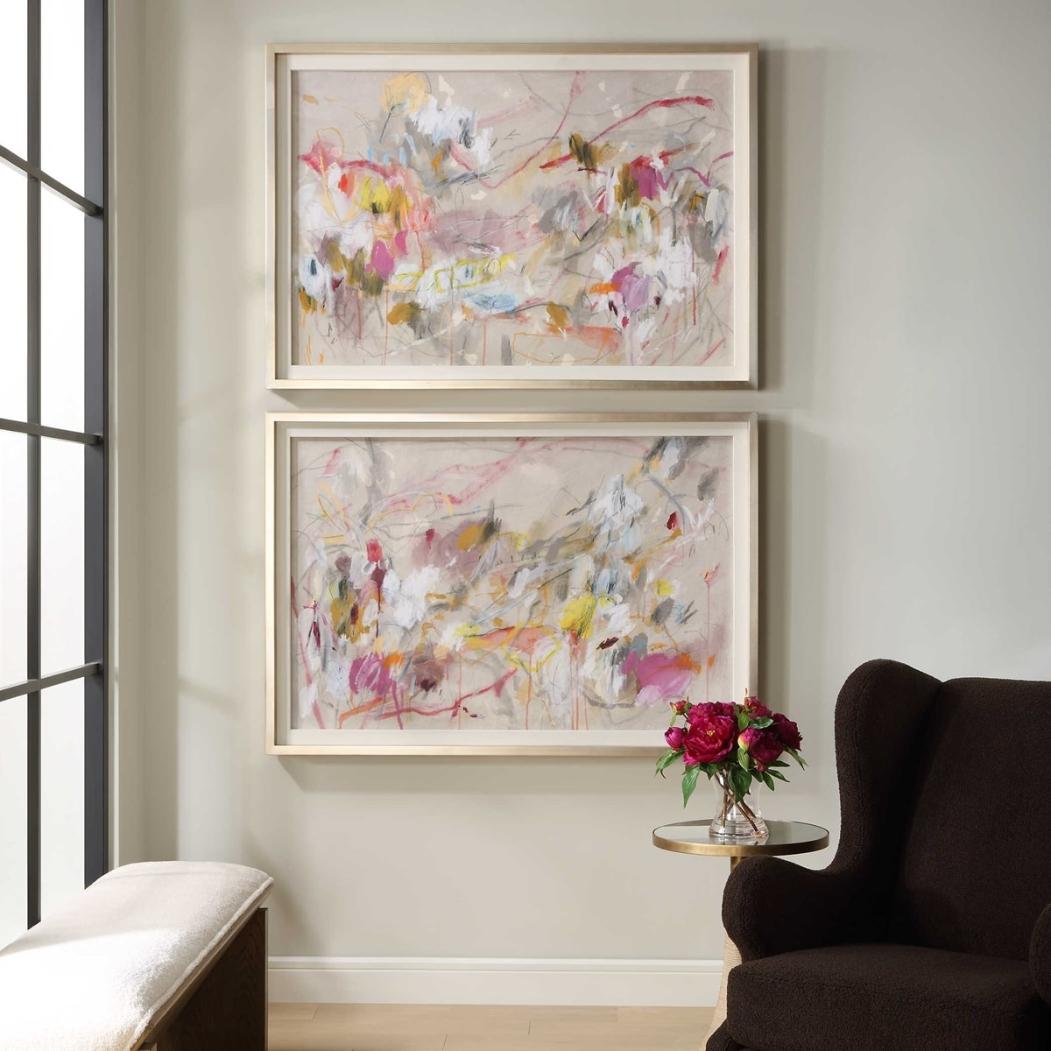 Metropolitan Rush Abstract Prints, Set of 2