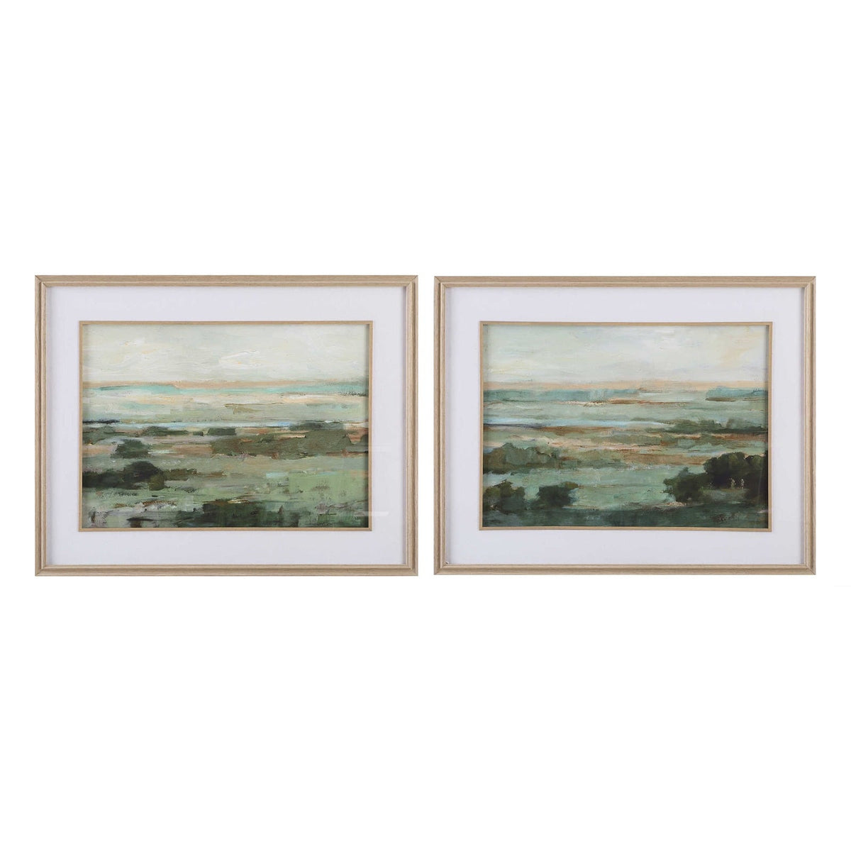 Warm Valley Framed Prints Set of 2