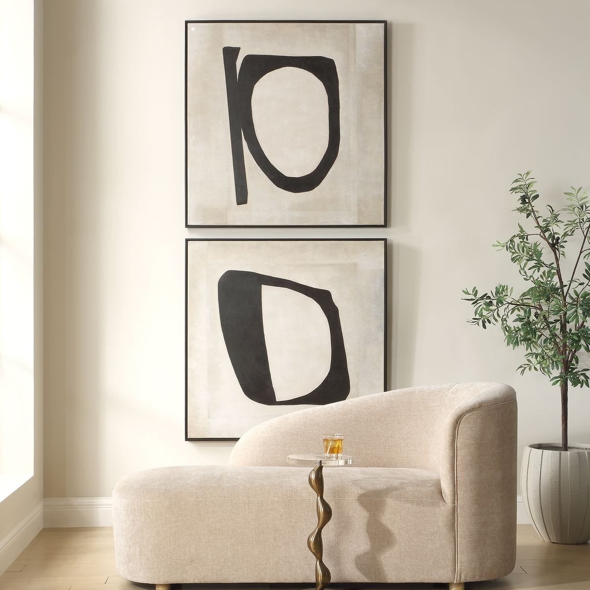 Characters Abstract Art Set of 2