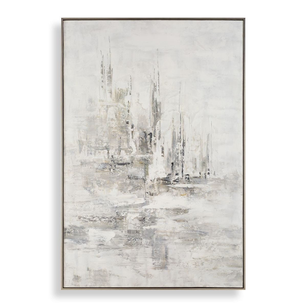 Hours In Silence Abstract Framed Canvas