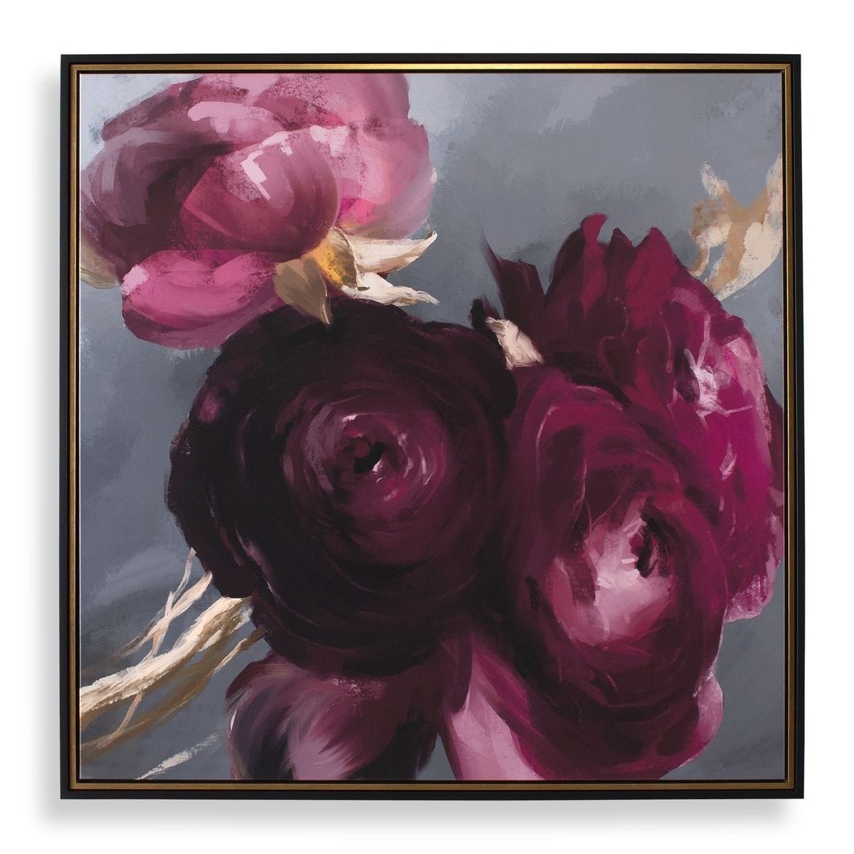 Plum Ranculus Framed Floral Art