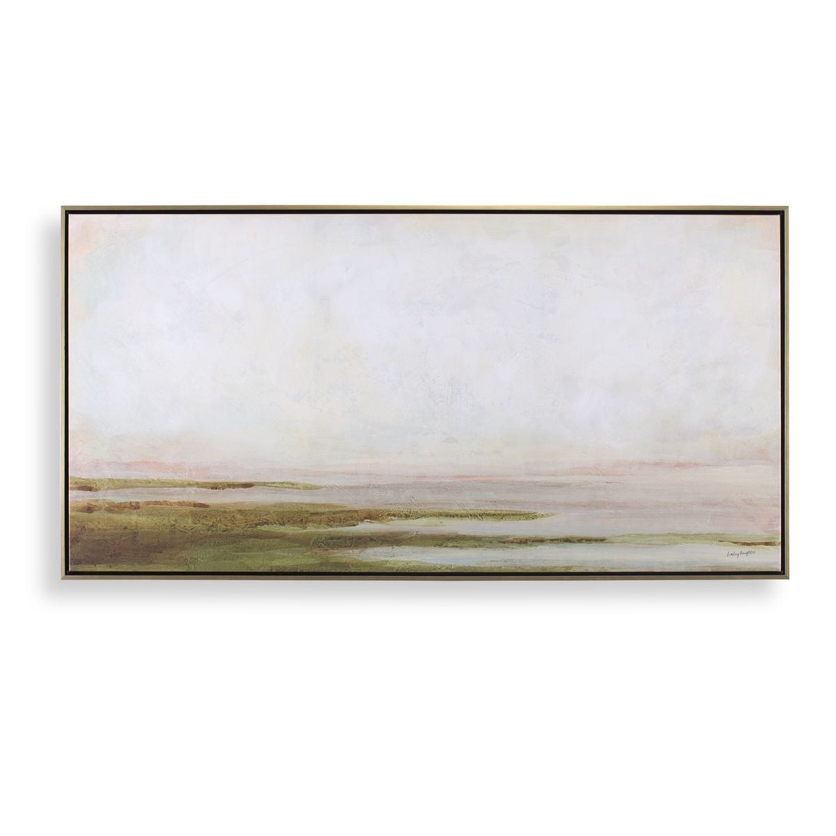 Hazy Lake Framed Landscape Art