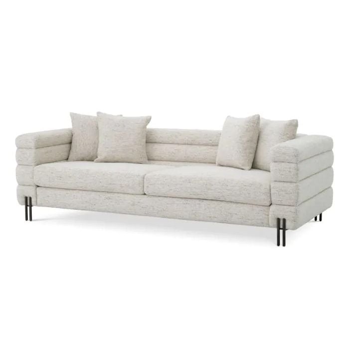 Outlet Sofa York seashell off-white bronze finish
