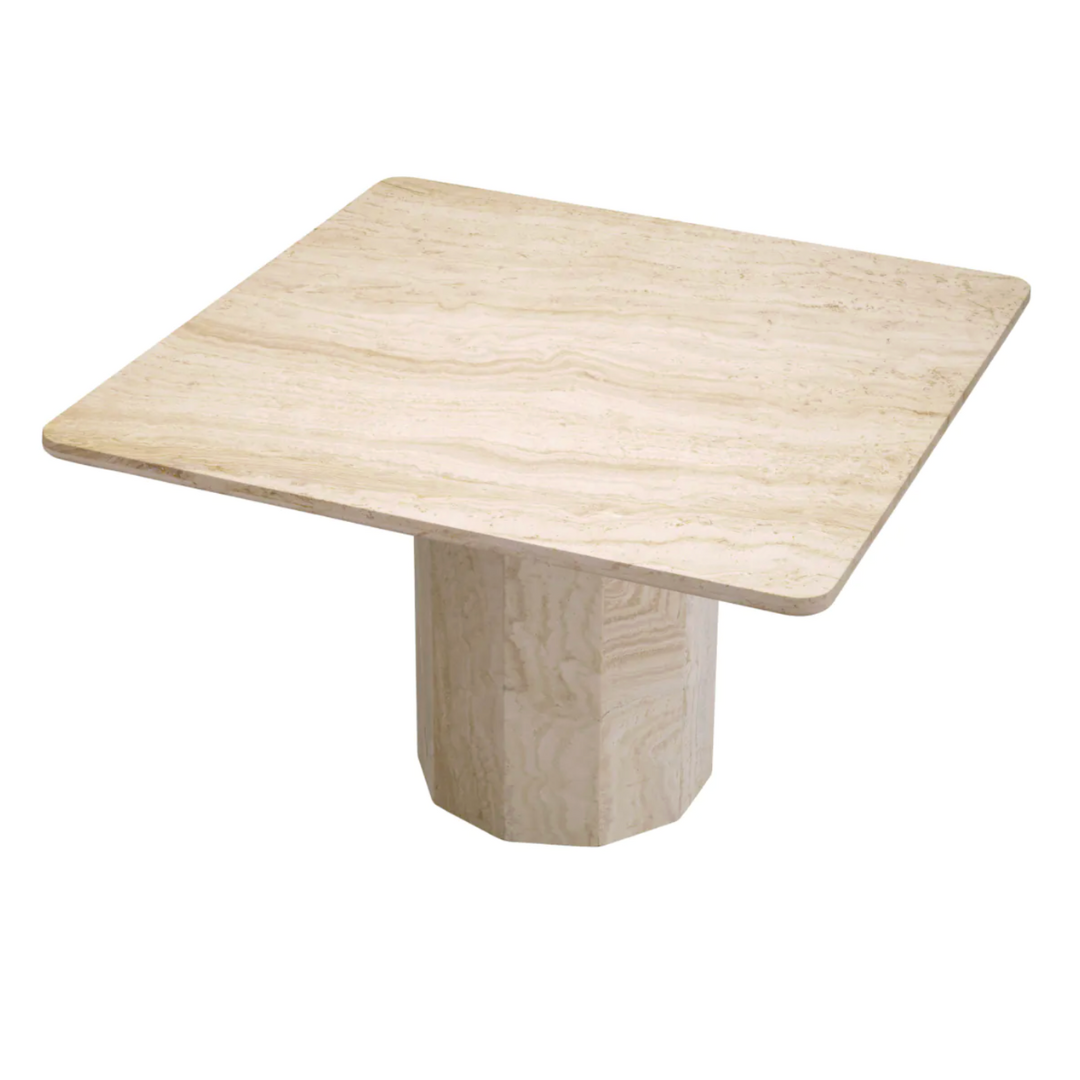 Piazza Dining Table in Travertine - 120cm