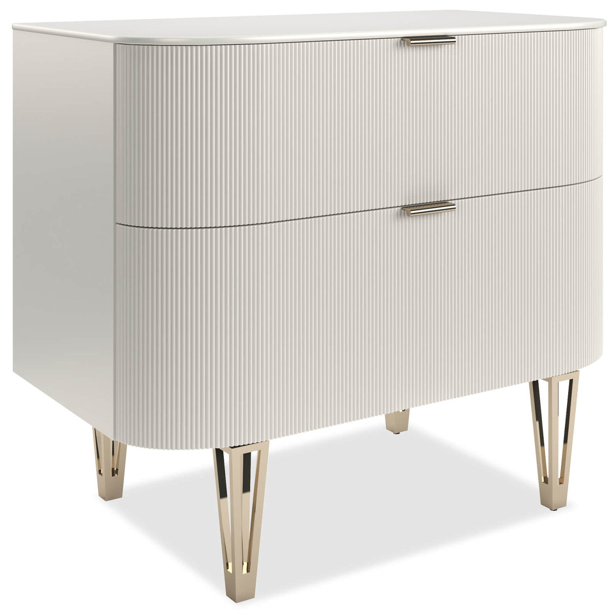 True Love Bedside Table in Matte Pearl - Large