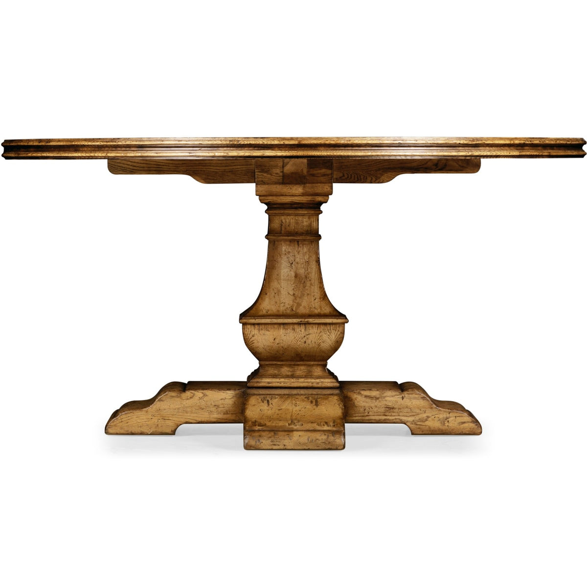 Round Dining Table in Light Brown Chestnut - 152cm