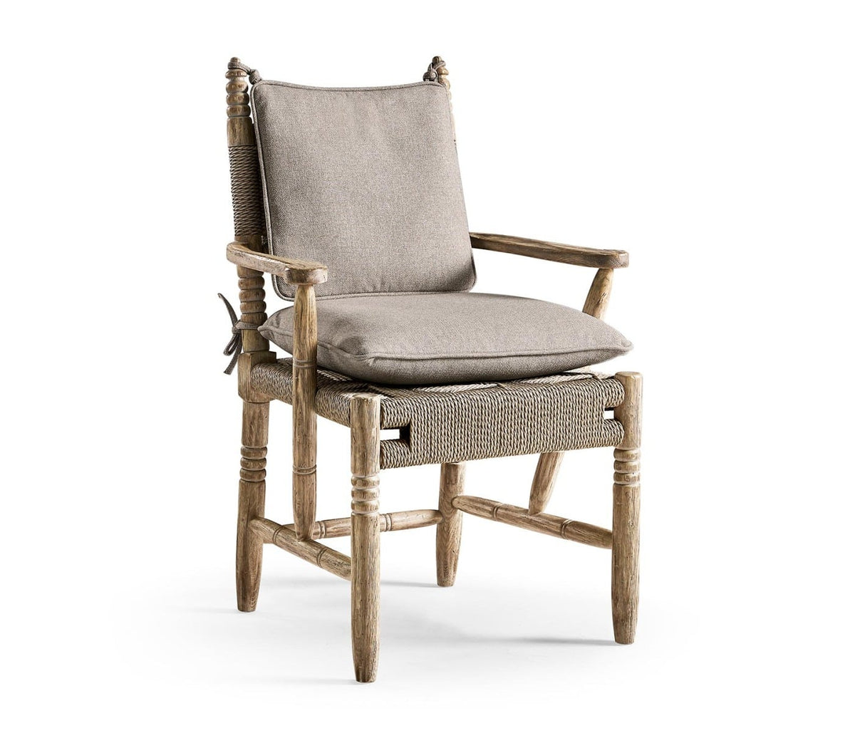 Sagehill Rush Seat Arm Dining Chair