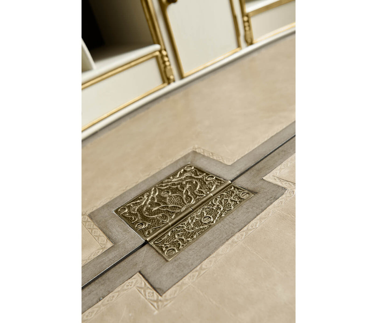 Georgian Grey & Gilded Secretary