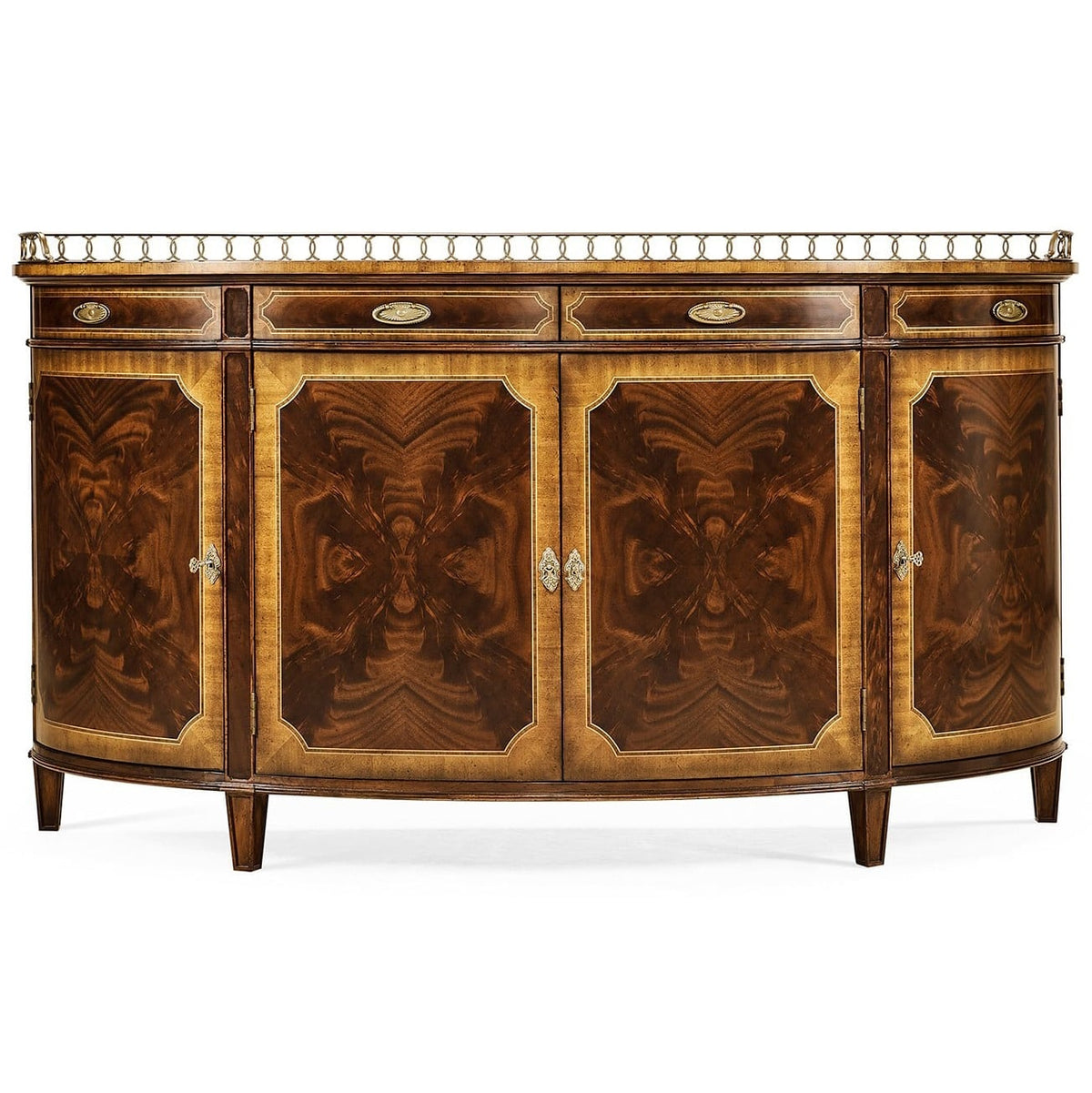Large Mahogany Demilune Sideboard