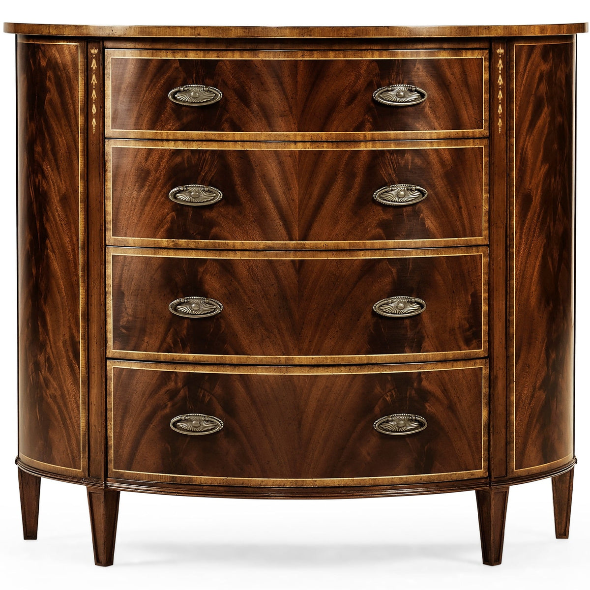 Demilune Chest of Four Drawers Georgian