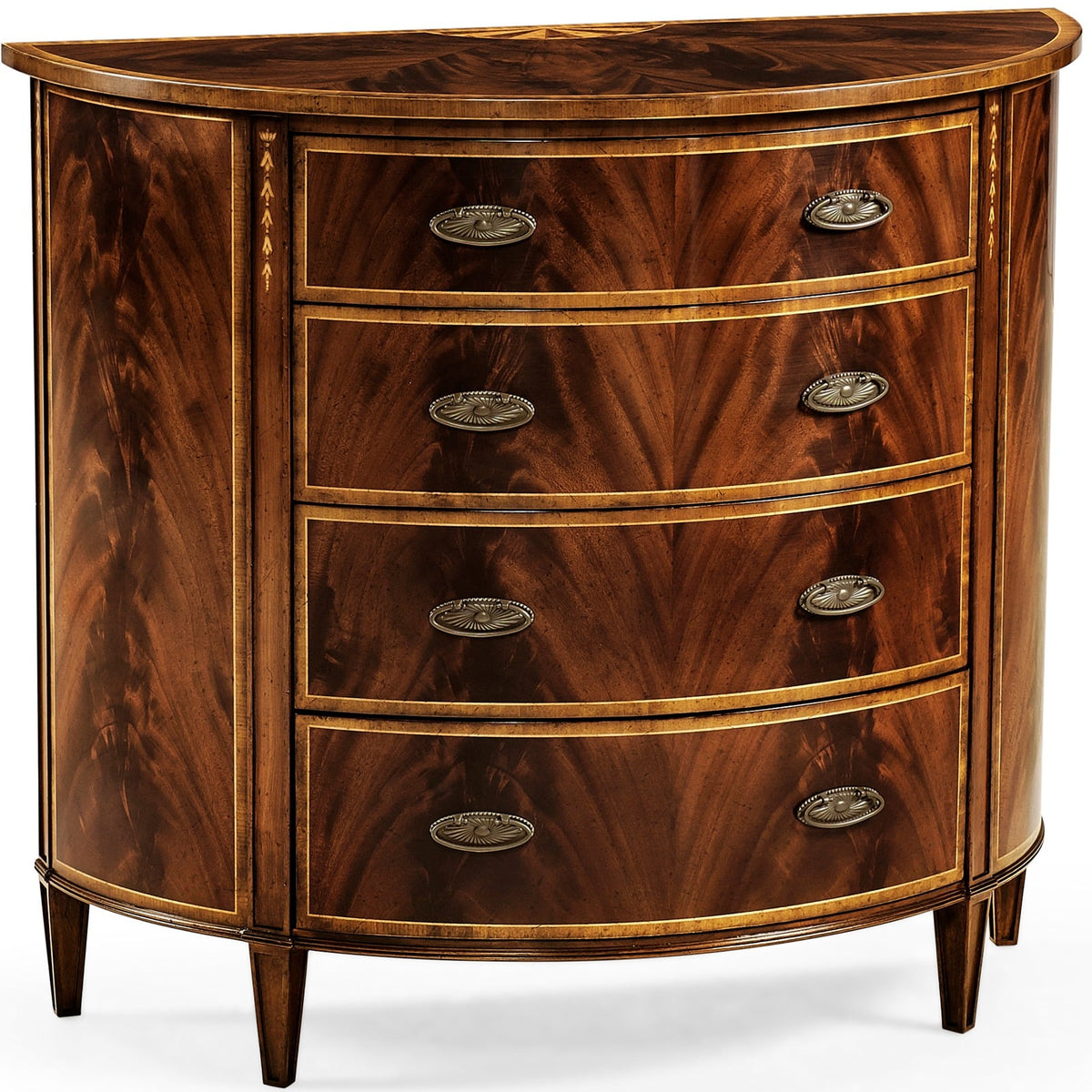 Demilune Chest of Four Drawers Georgian