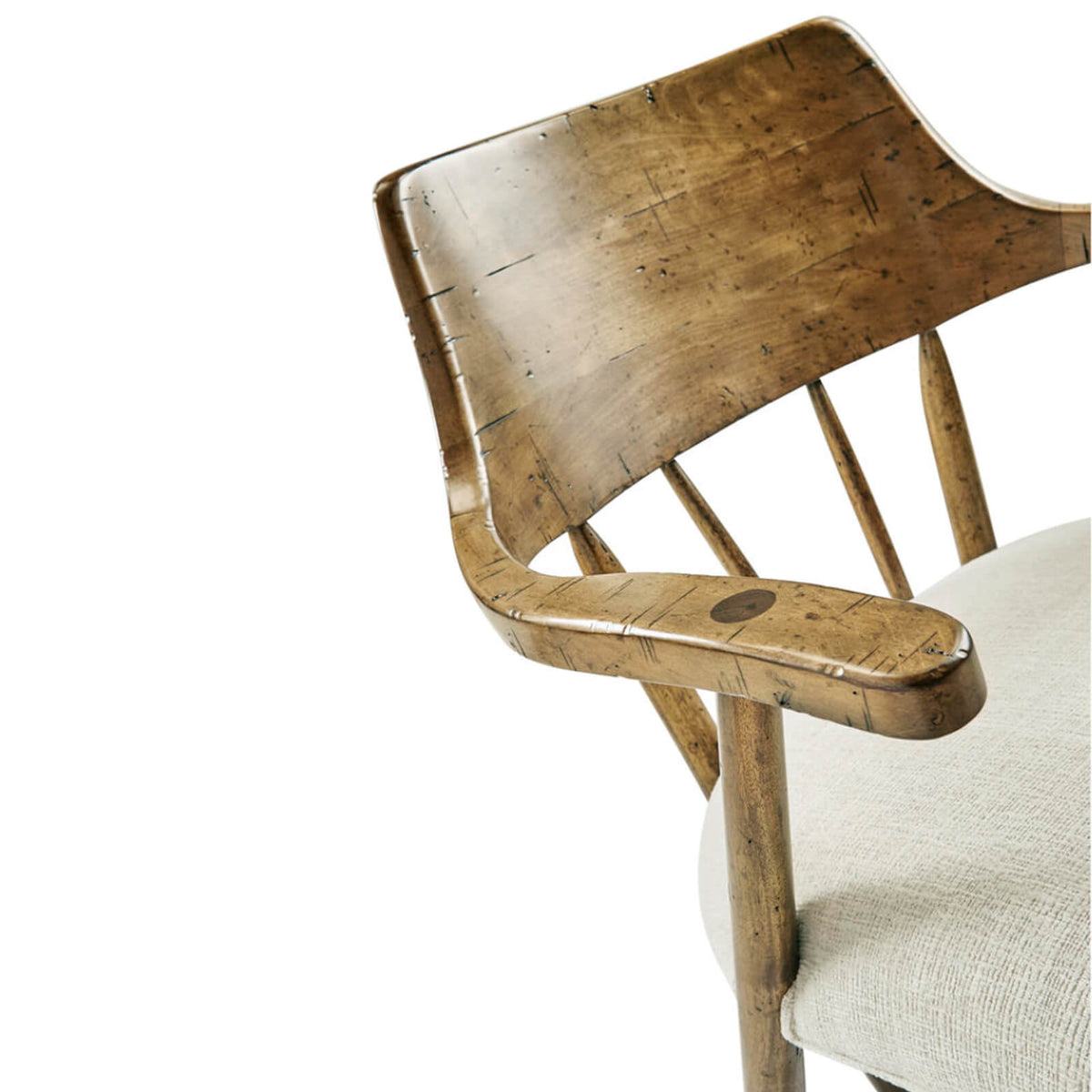 Casual Medium Driftwood Captains Chair