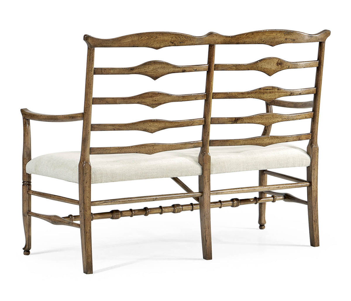 Medium Driftwood Double Bench Ladder Back - Shambala